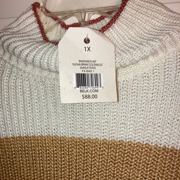 Plus Size Color Block Sweater - Picture 5 of 6